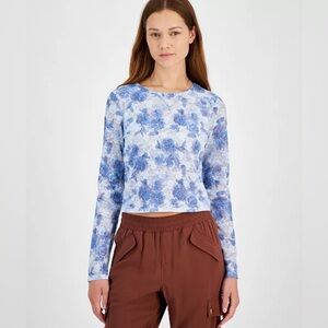 Madden Girl Blue Lace Long Sleeve - Size‎ XL NWT